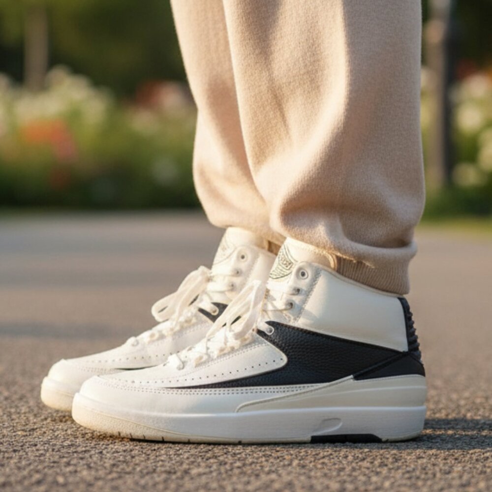 New Nike AIR JORDAN RETRO 2 High top Women Sneaker Shoes White Black Various sz
